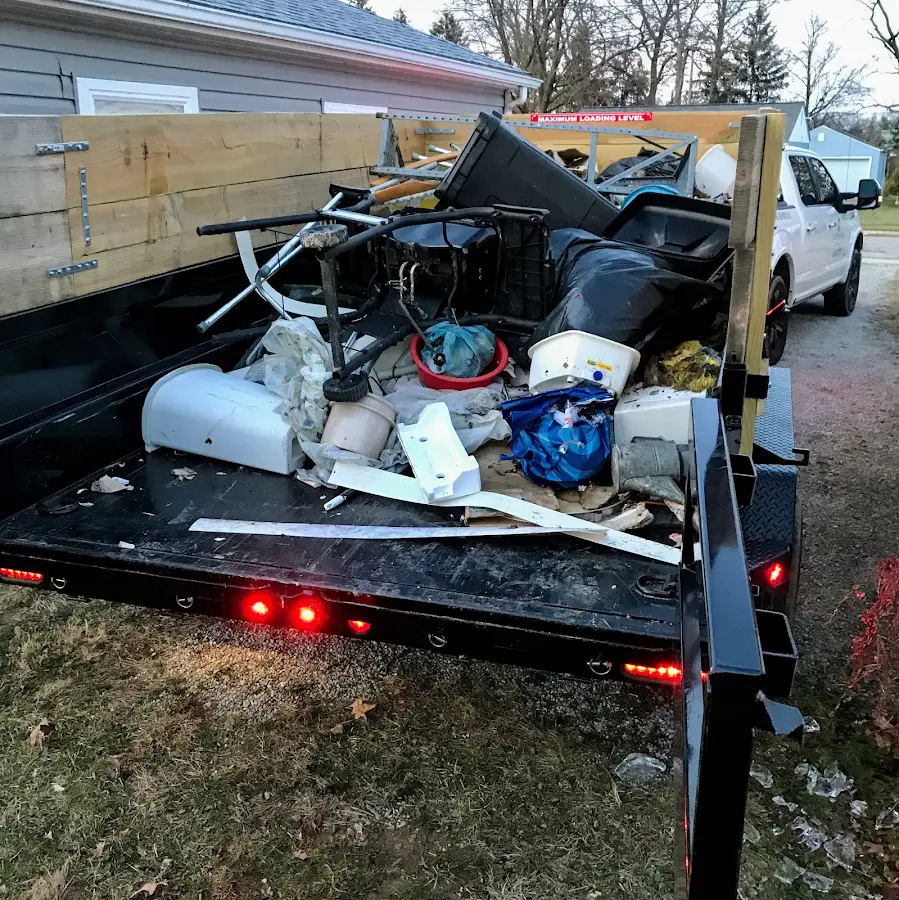 Roll-off dumpster delivered to a residential driveway in Fairbury