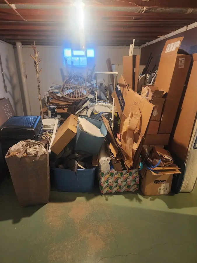 Roll-off dumpster container at job site for Yard Waste Dumpster Rental in Fairbury